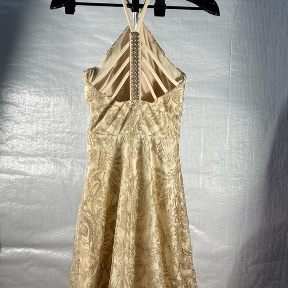 Speechless Gold Halter Prom Gown,event,festival, wedding - Picture 7 of 9